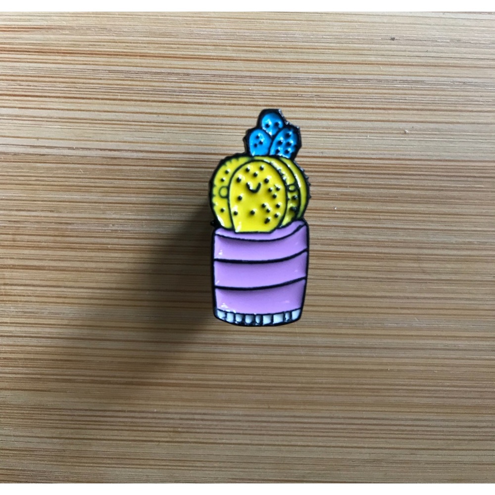 Happy Cactus Enamel Pin